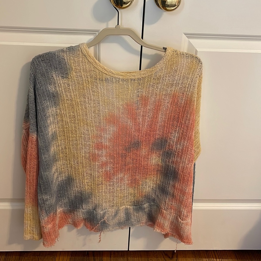 Backless TieDye Long sleeve Shirt